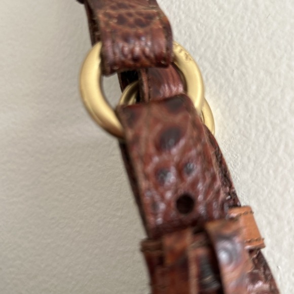 Brahmin Toasted Almond Shoulder  Croc Handbag Jacqueline Purse Bag Vintage - Picture 5 of 14